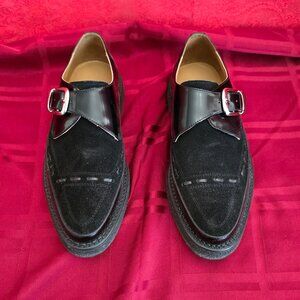 Black Suede/Leather Creepers by Straight To Hell, USED, Women's 8.5